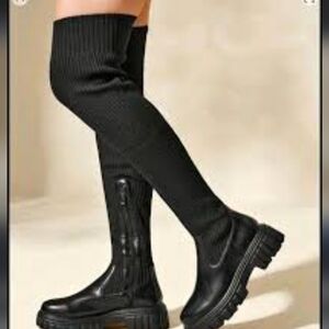 Black Knee-High Boots